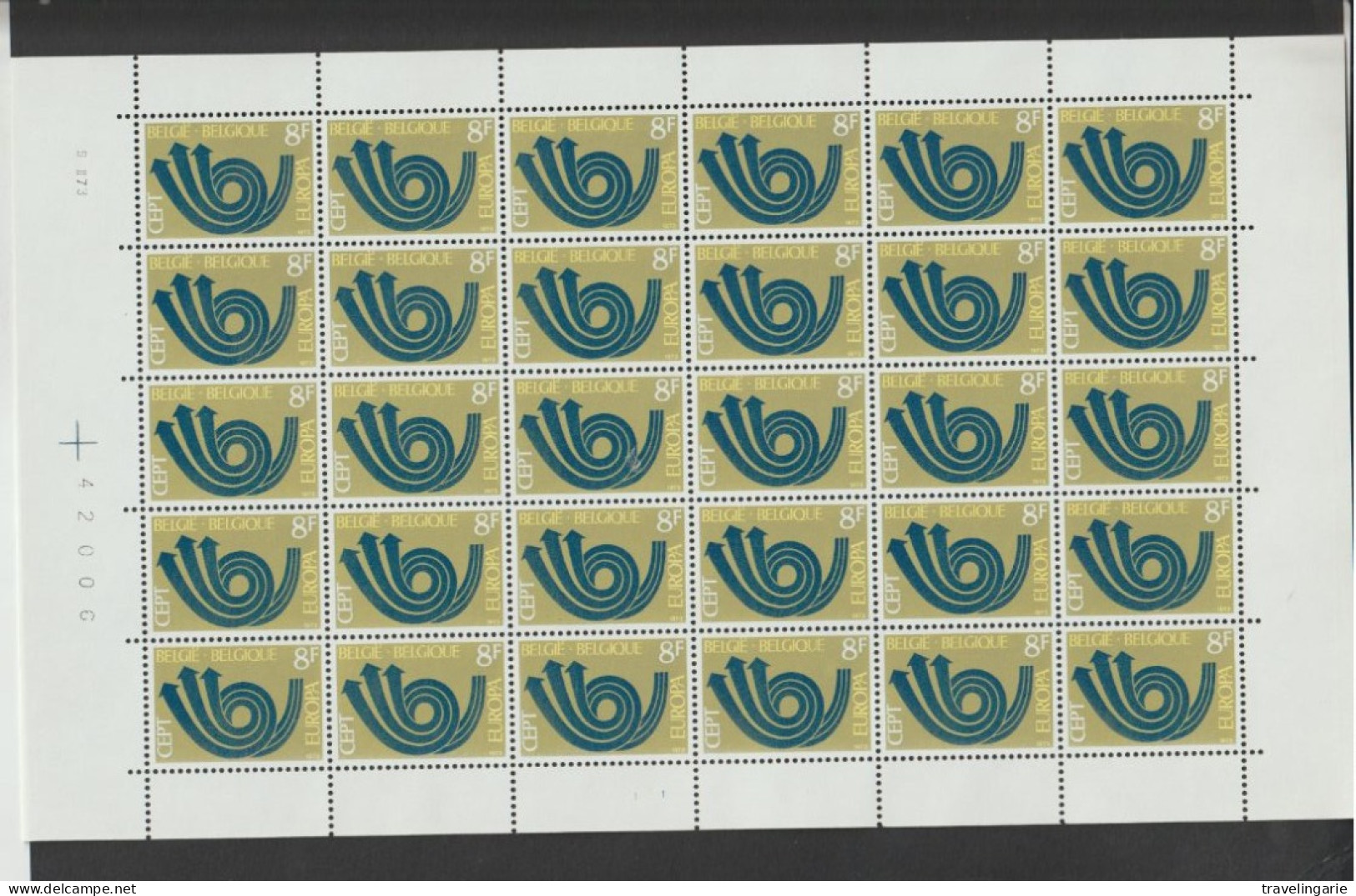 Belgium 1973 Europa-Cept Full Sheets Plate 4 And 1 MNH ** - 1973