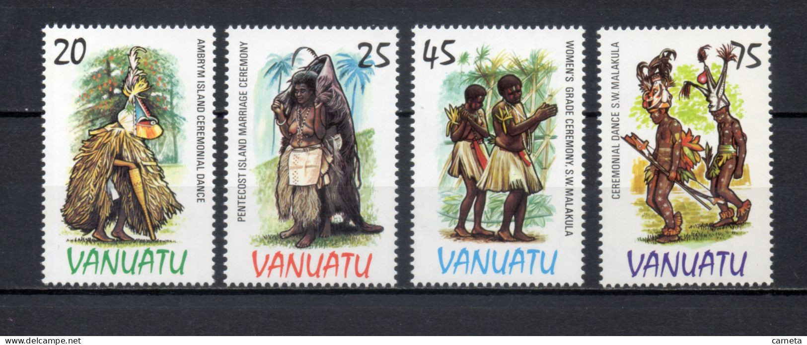 VANUATU  N° 705 à 708    NEUFS SANS CHARNIERE  COTE  8.30€    COSTUME - Vanuatu (1980-...)