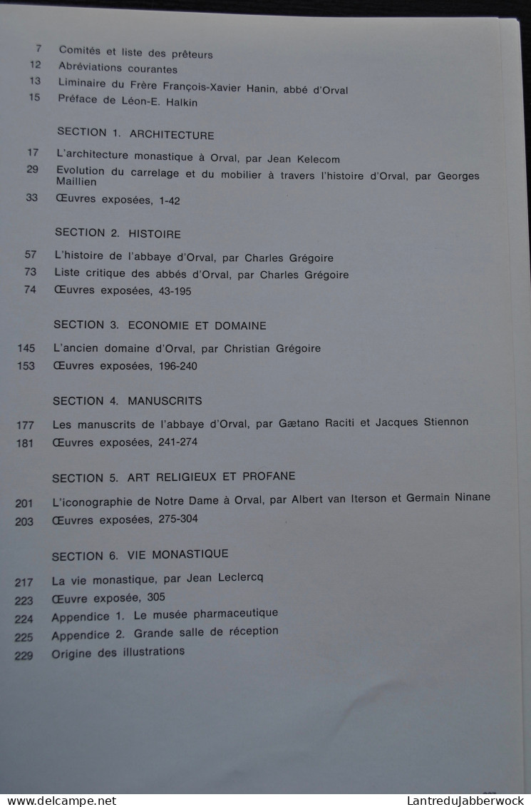 ORVAL 1070 1970 Neuf Siècles D'histoire Régionalisme Catalogue D'exposition Abbaye Moines Architecture Florenville - Belgio