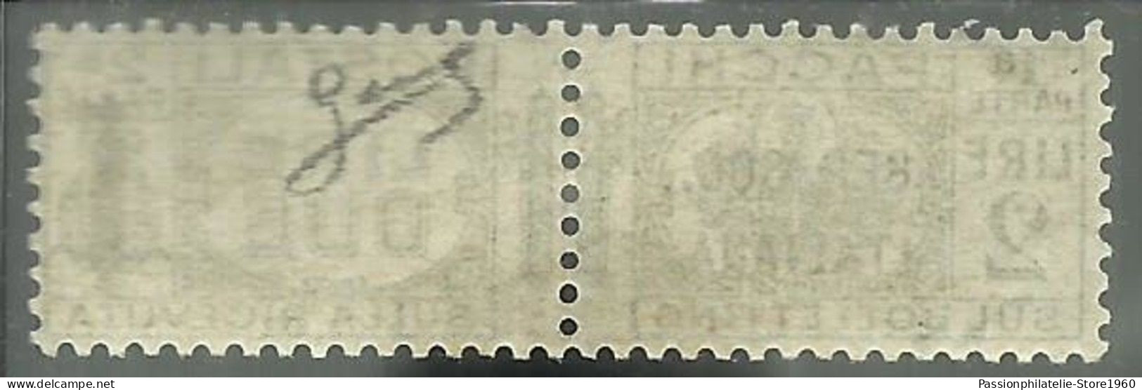 ROYAUME D'ITALIE ROYAUME D'ITALIE 1944 RSI REPUBBLICA SOCIALE COLIS BANDE LIRE 2 MNH SIGNÉ SIGNÉ - Paketmarken