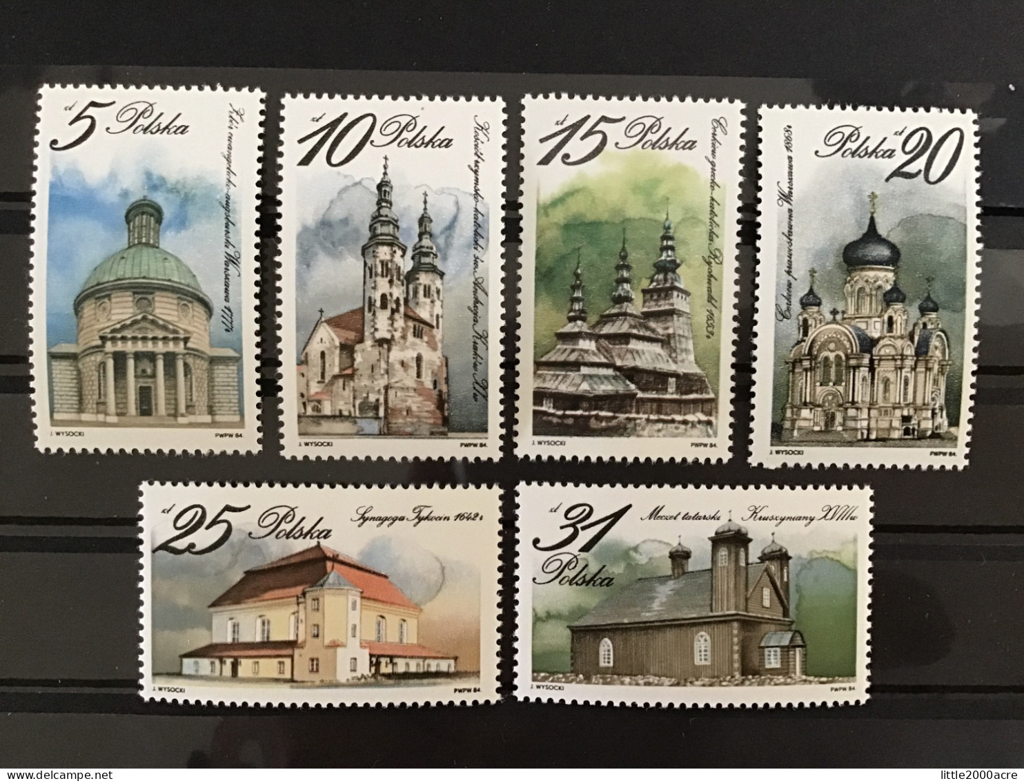 Poland 1984 Religious Architecture MNH SG 2970-5 Mi 2954-9 Yv 2766-71 - Neufs