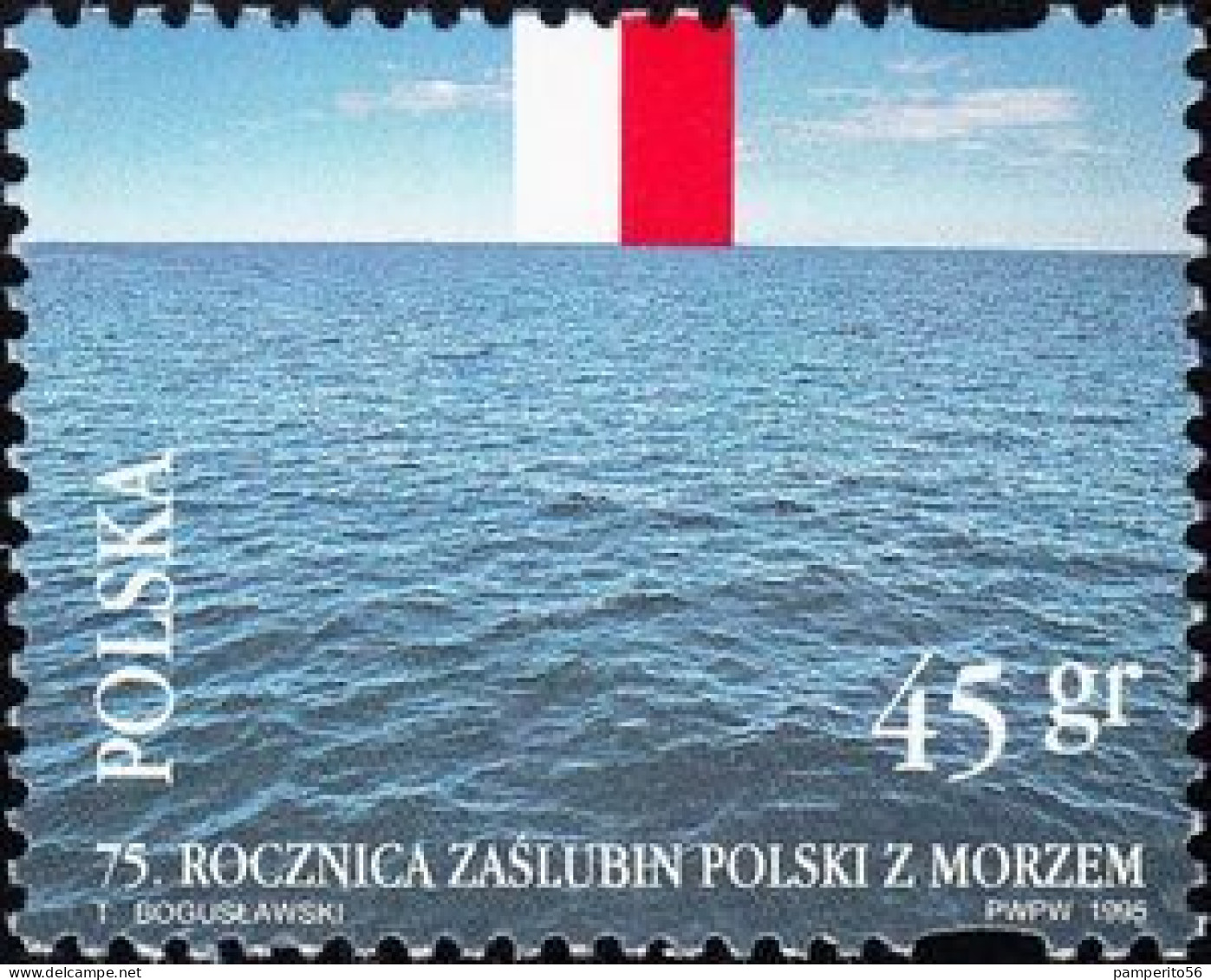 POLONIA - AÑO 1995 - 75 Años De Acceso Al Mar Báltico. - Usados - Oblitérés