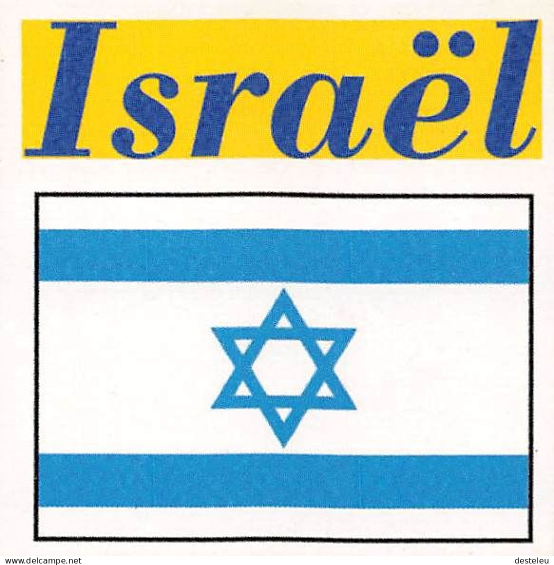 Flag Chromo - Israel - 5 X 5 Cm - Autres & Non Classés