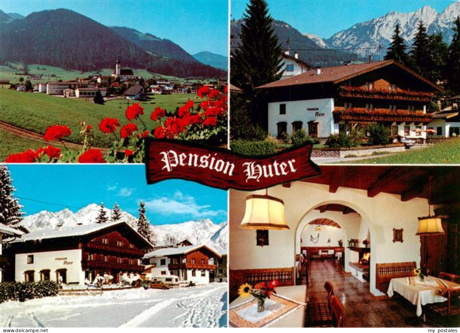 73885363 Soell Tirol AT Pension Huter Gastraum Panorama  - Autres & Non Classés