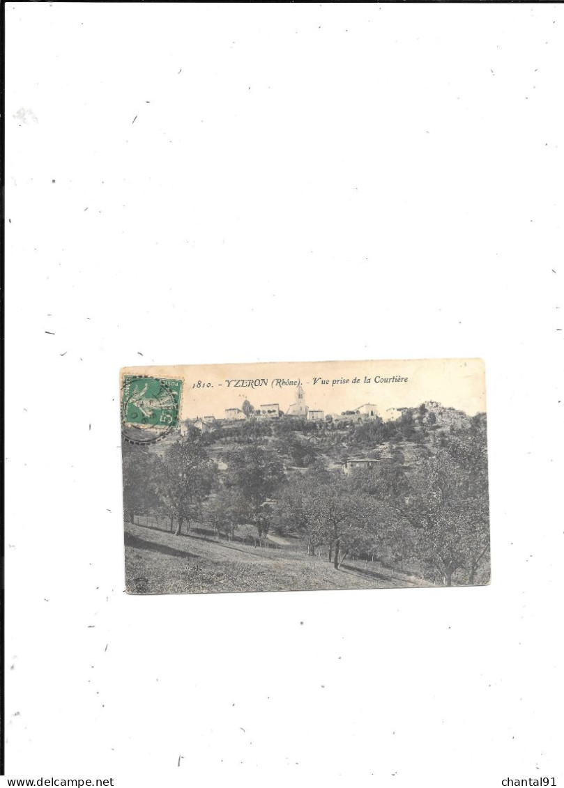 CARTE POSTALE 69 YZERON VUE PRISE DE LA COURTIERE VOYAGEE - Other & Unclassified