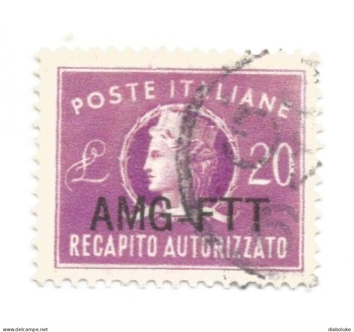 (COLONIE E POSSEDIMENTI) 1949-1952, TRIESTE, AMG-FTT, RECAPITO AUTORIZZATO, 20L - 1 Francobollo Usato - Usati