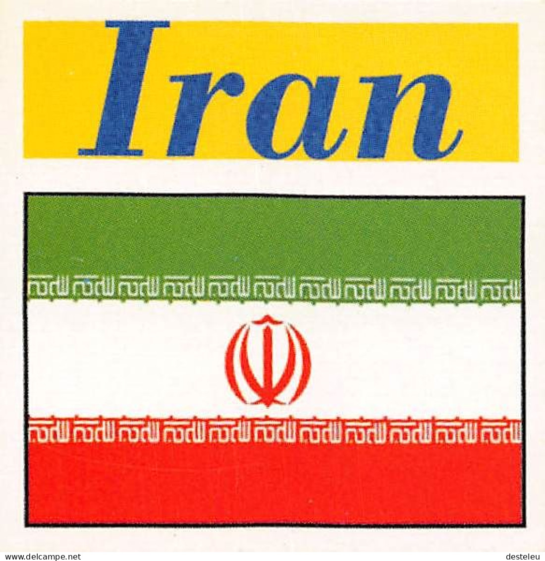 Flag Chromo - Iran - 5 X 5 Cm - Otros & Sin Clasificación
