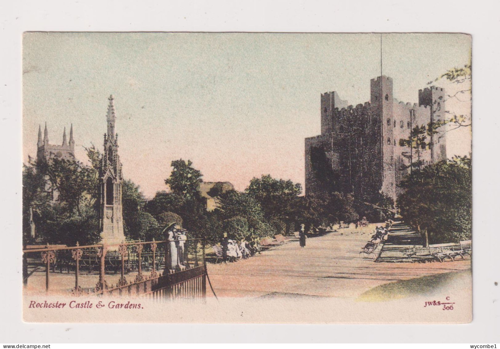 ENGLAND - Rochester Castle And Gardens Unused Vintage Postcard As Scans - Rochester