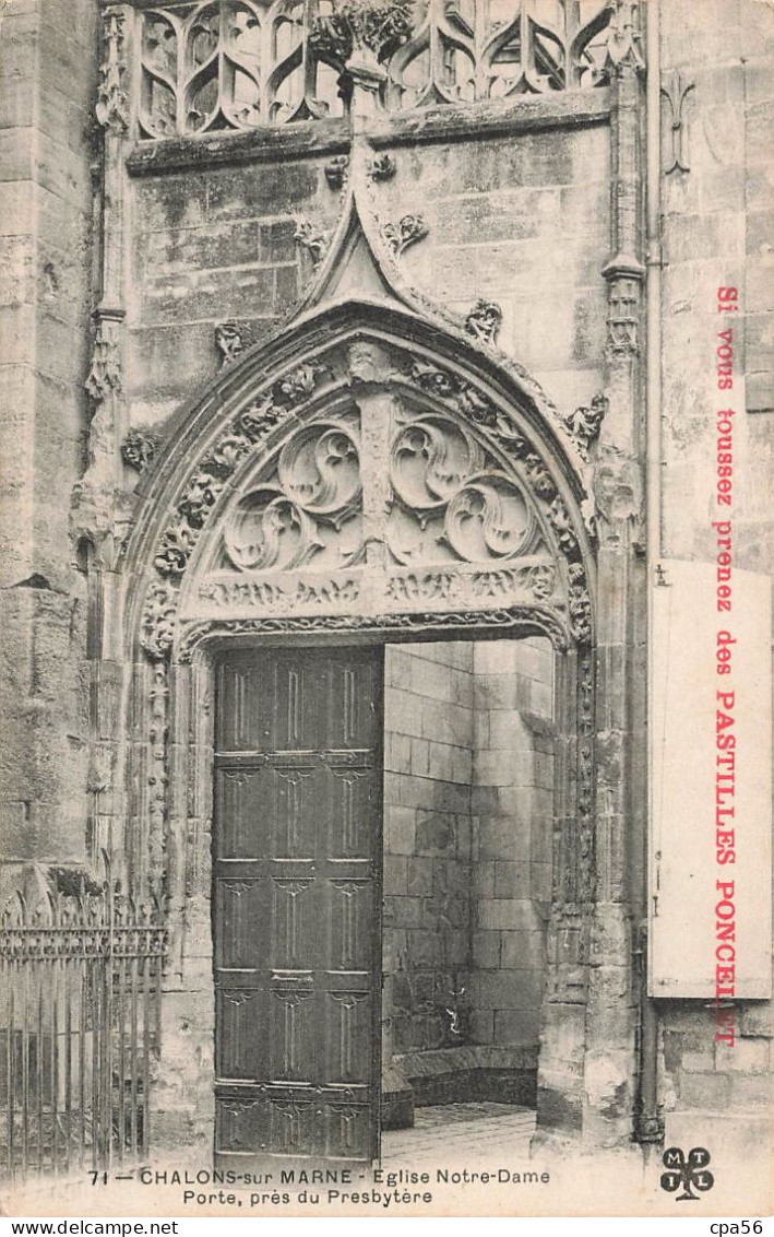 CHÂLONS Sur Marne - MTIL N°71 - Église Notre Dame - Porte Près Du Presbytère - M.T.I.L. éd. - Châlons-sur-Marne