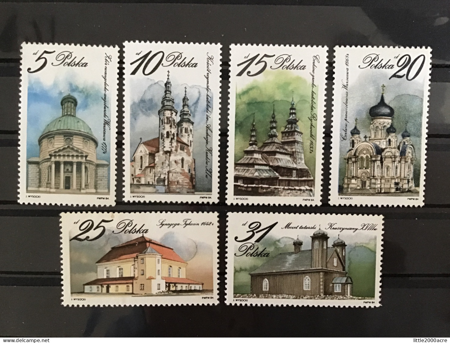 Poland 1984 Religious Architecture Mint (no Gum) SG 2970-5 Mi 2954-9 Yv 2766-71 - Unused Stamps