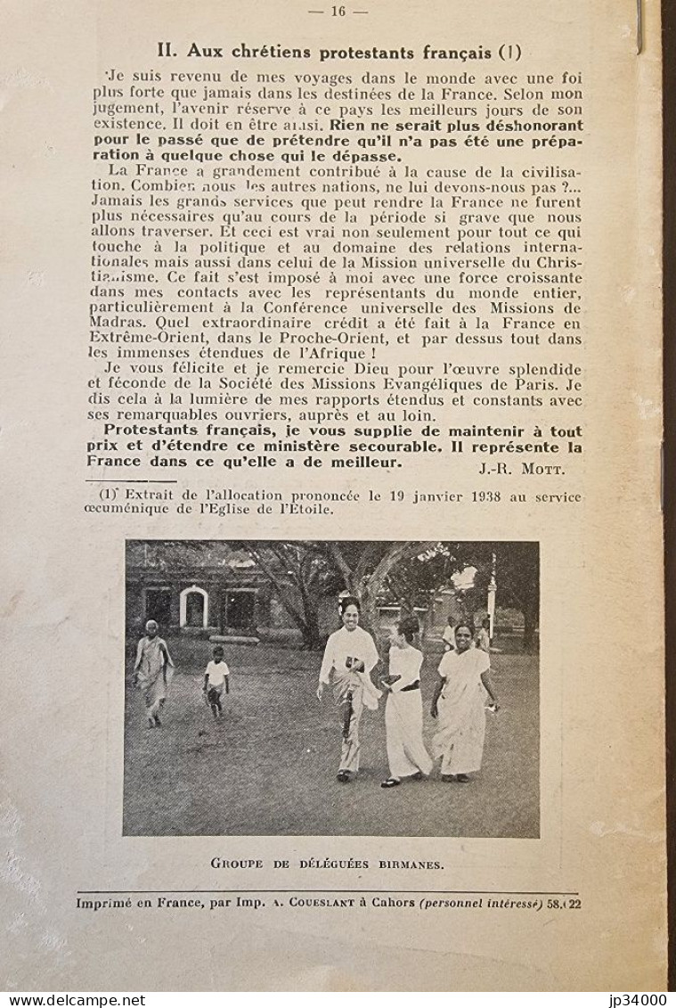 L'EGLISE UNIVERSELLE Au Pays Des Parias (décembre 1938) Conférence à Madras - Religión