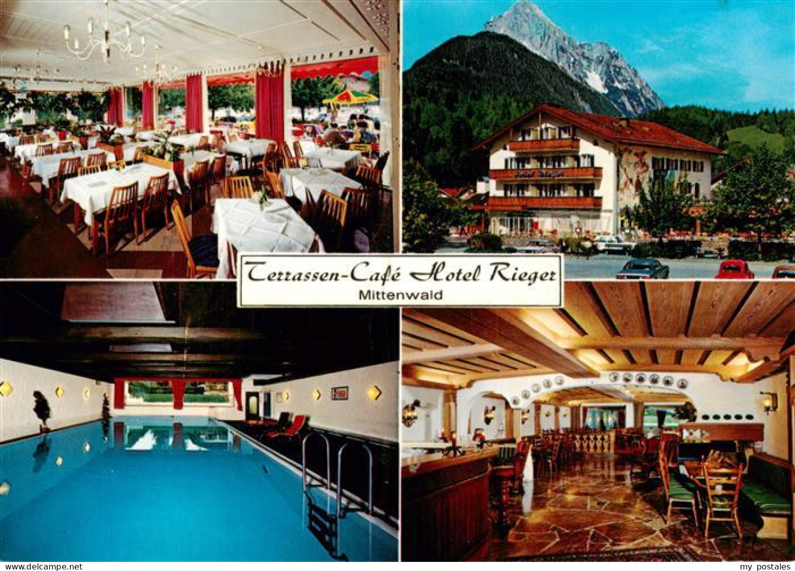 73885249 Mittenwald Bayern Terrassencafe Hotel Rieger Gastraeume Hallenbad Mitte - Mittenwald