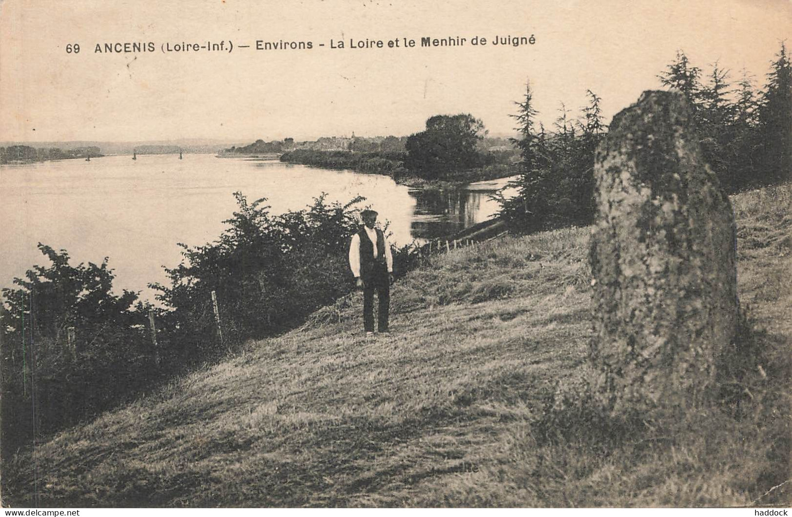 ANCENIS : ENVIRONS - LA LOIRE ET LE MENHIR DE JUIGNE - Ancenis