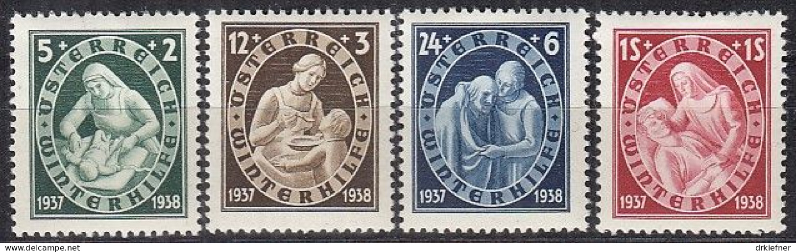 ÖSTERREICH  642-645, Ungebraucht *, Winterhilfe, 1937 - Nuovi