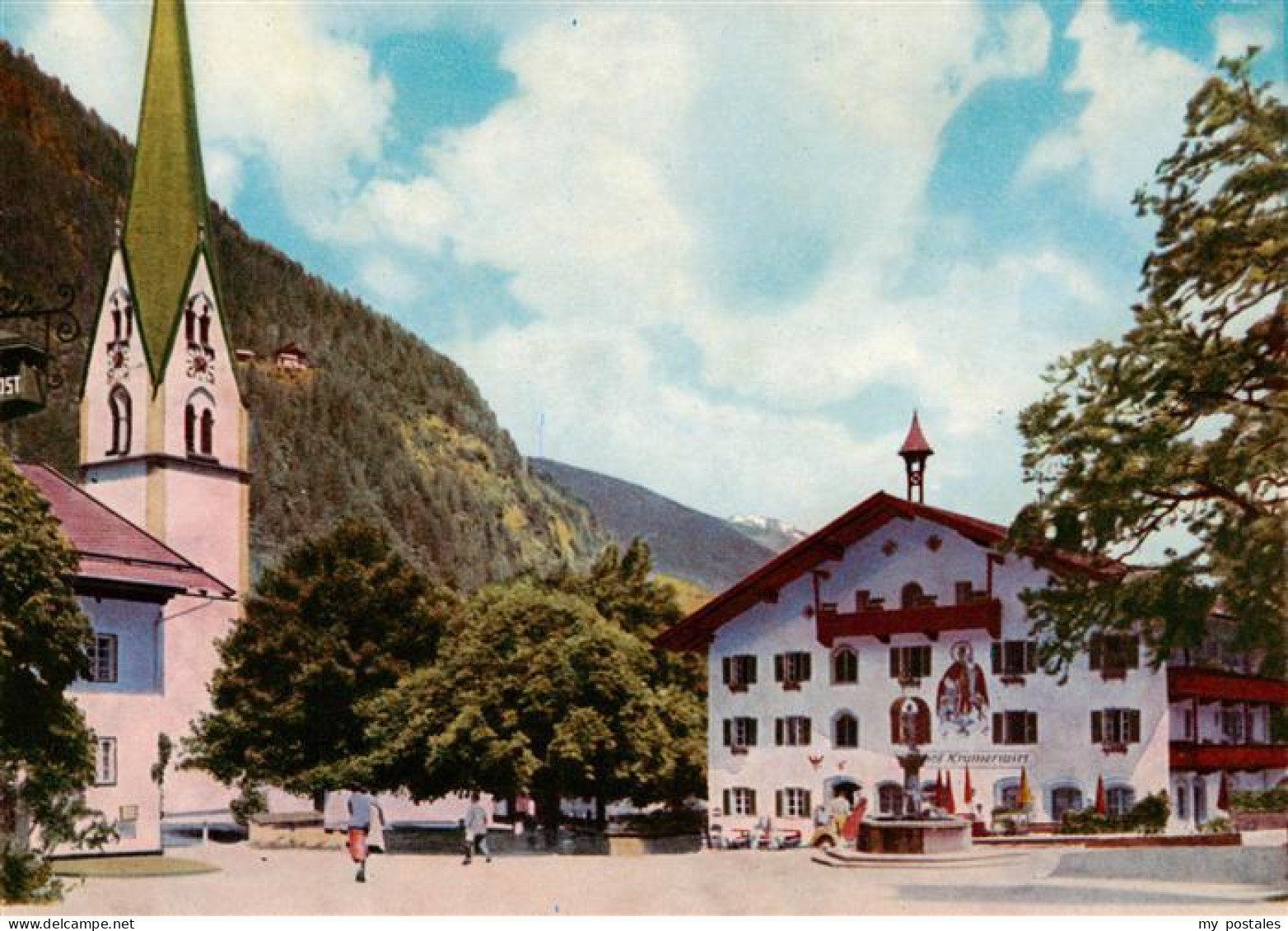 73885229 Mayrhofen Zillertal AT Gasthof Kramerwirt Kirche  - Autres & Non Classés