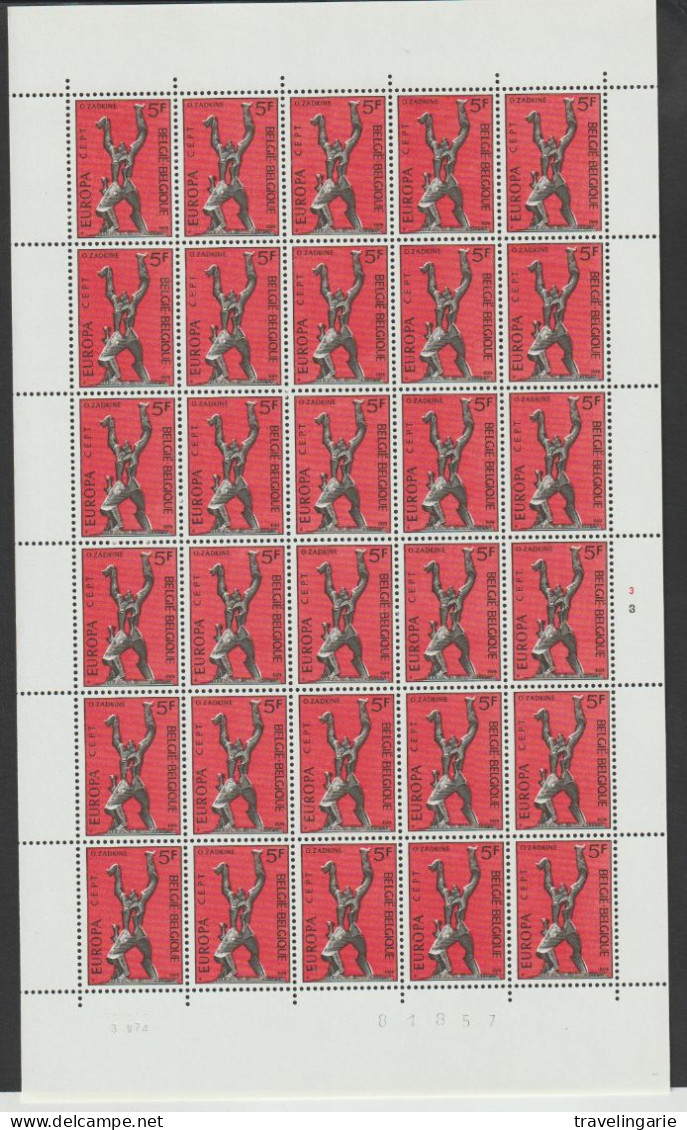 Belgium 1974 Europa-Cept Full Sheets Plate 3 And 4 MNH ** - 1974