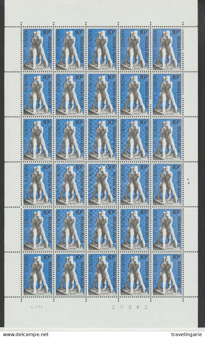 Belgium 1974 Europa-Cept Full Sheets Plate 3 And 4 MNH ** - 1974