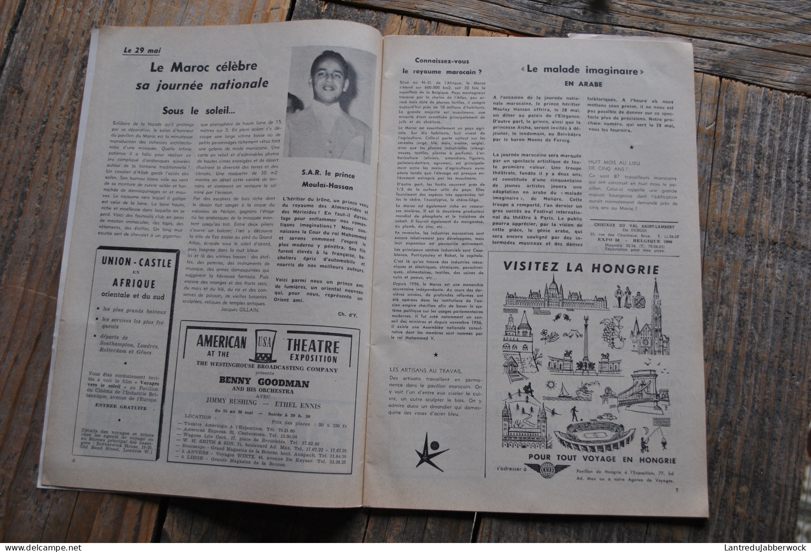 EXPO 58 CETTE SEMAINE à L'Exposition Et En Belgique N°6 Universelle Jordanie Maroc Programme Officiel Royal Ballet - Verzamelingen