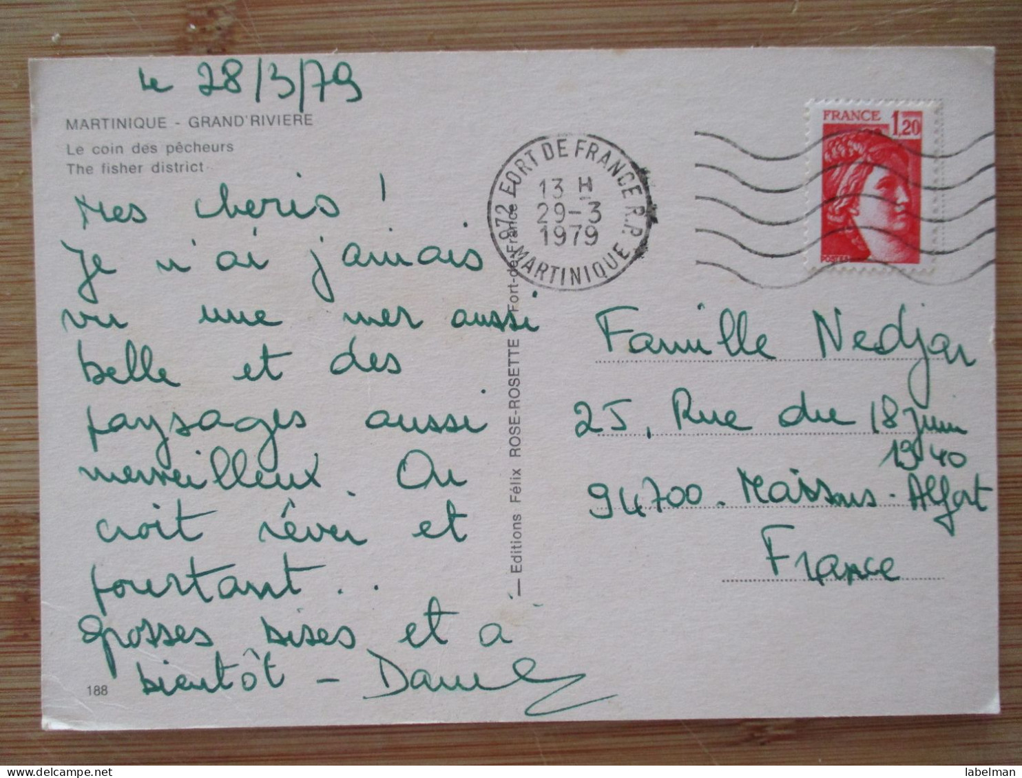 FRANCE MARTINIQUE GRAND RIVIERE KARTE CARD POSTKAART POSTCARD CARTE POSTALE POSTKARTE CARTOLINA ANSICHTSKARTE - Montlucon