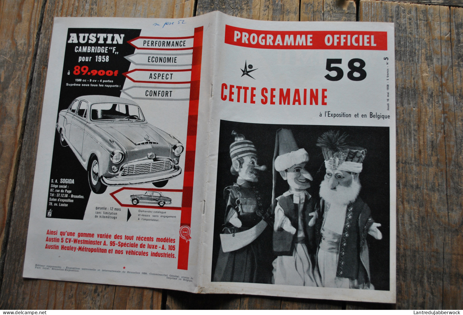 EXPO 58 CETTE SEMAINE à L'Exposition Et En Belgique N°5 Universelle Nicaragua Luxembourg Norvège Finlande Congorama  - Colecciones