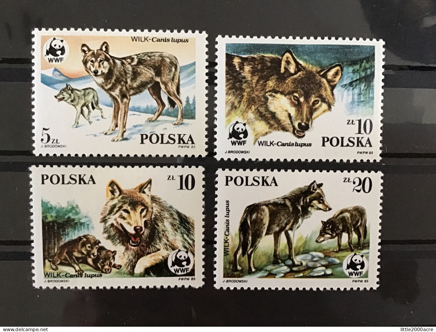 Poland 1985 Wolves Mint SG 2990-3 Mi 2975-8 Yv 2787-90 - Nuovi