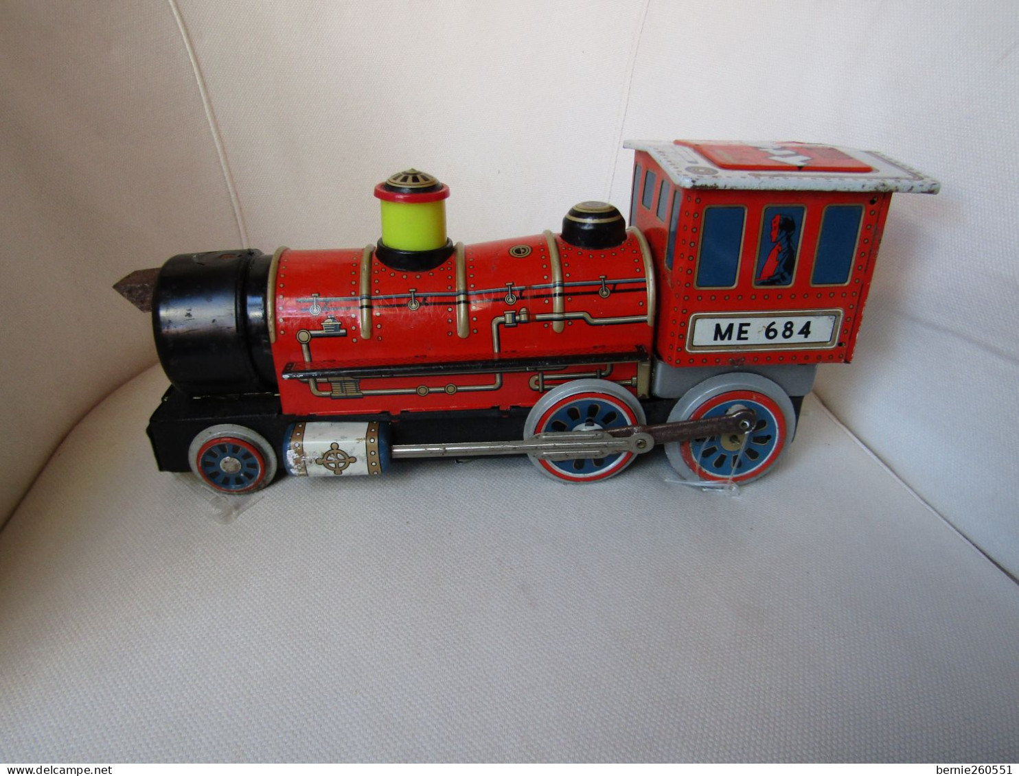 Ancienne LOCO ME684, Train SNCF, En Tôle-métal, Années 1970, - Toy Memorabilia