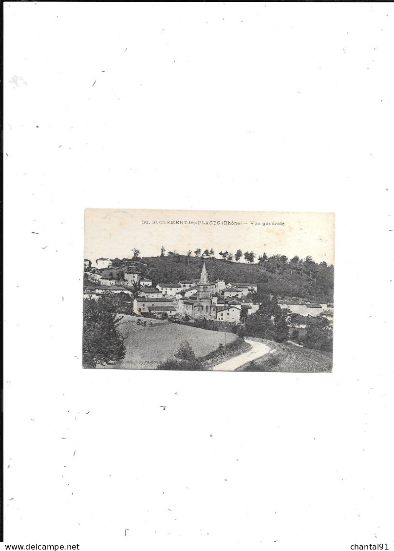 CARTE POSTALE 69 SAINT CLEMENT LES PLAGES VUE GENERALE - Other & Unclassified