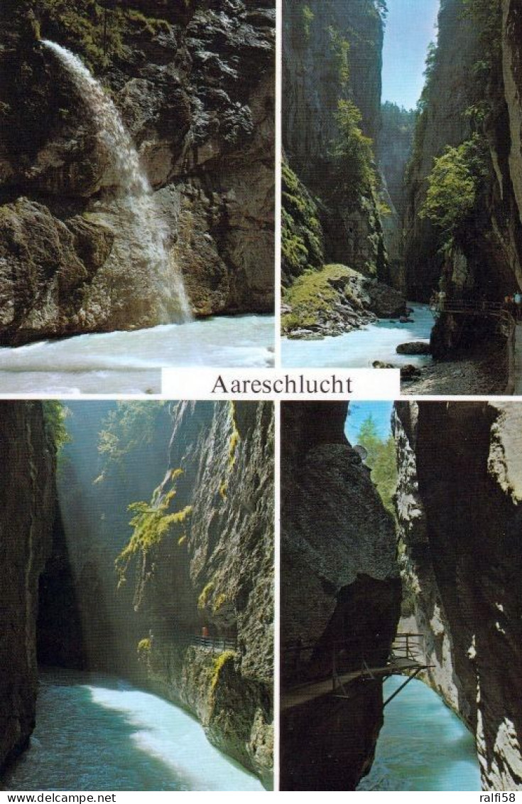 2 AK Schweiz * Ansichten Der Aareschlucht Bei Meiringen Im Berner Oberland - Kanton Bern * - Meiringen