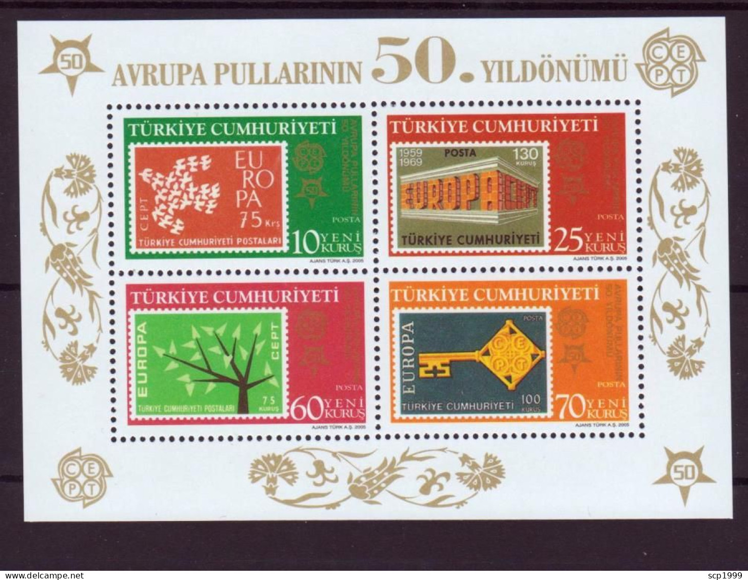Turkey 2006 - Europa 50 Years Stamps S/S MNH - Uruguay