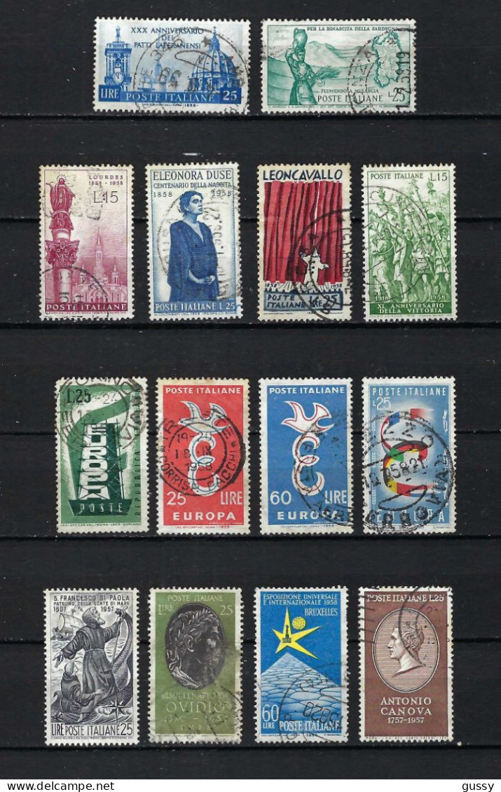 ITALIE Ca.1956-58: Lot D' Obl. Petit Prix - 1946-60: Afgestempeld