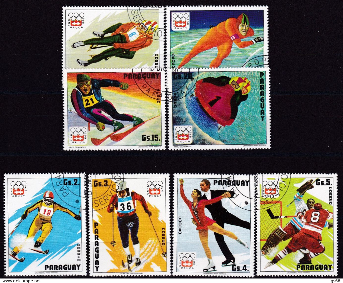 Paraguay, 1976, 2694/01, Used Oo ,  Olympische Winterspiele, Innsbruck 1976. - Paraguay