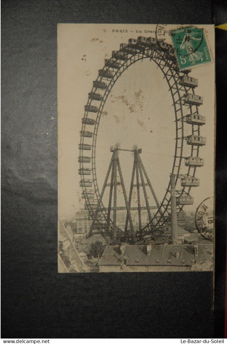 CP,  PARIS 7° , La Grande Roue , The Great Wheel , 1916 - Paris (07)
