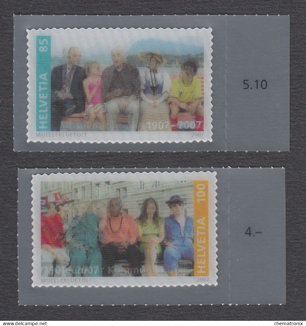 Suiza / Switzerland 2007 - Michel 2014-2015 - Block Of 4 (border Of Sheet) ** MNH - Nuovi