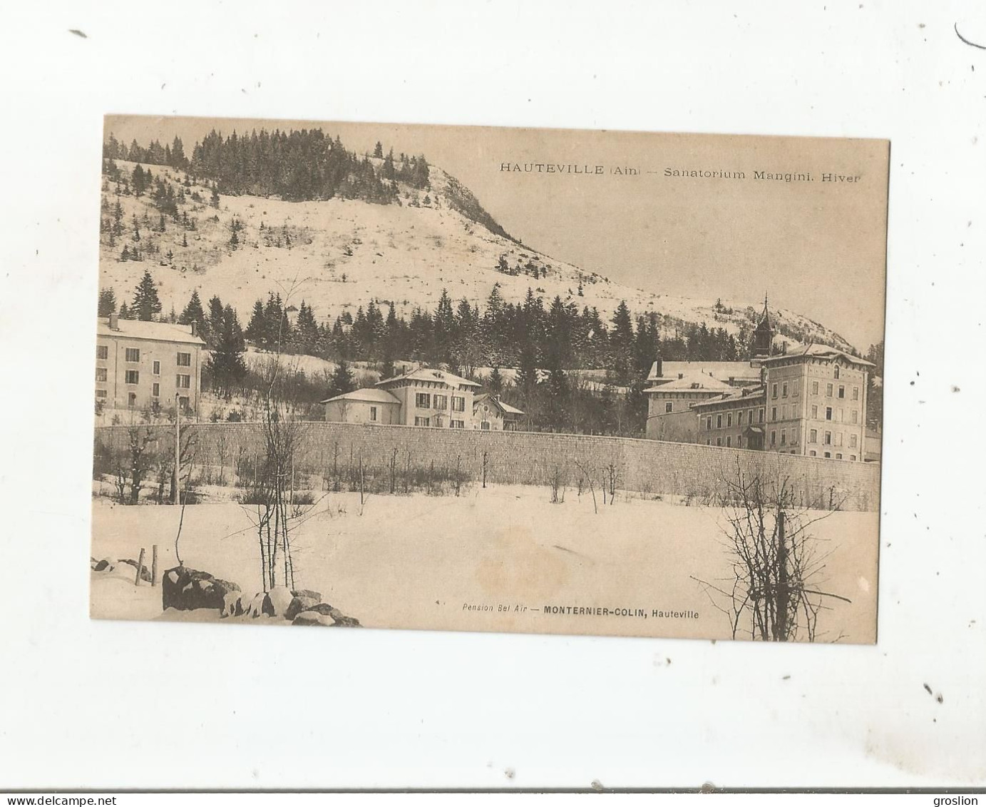 HAUTEVILLE (AIN) SANATORIUM MANGINI HIVER 1912 - Hauteville-Lompnes