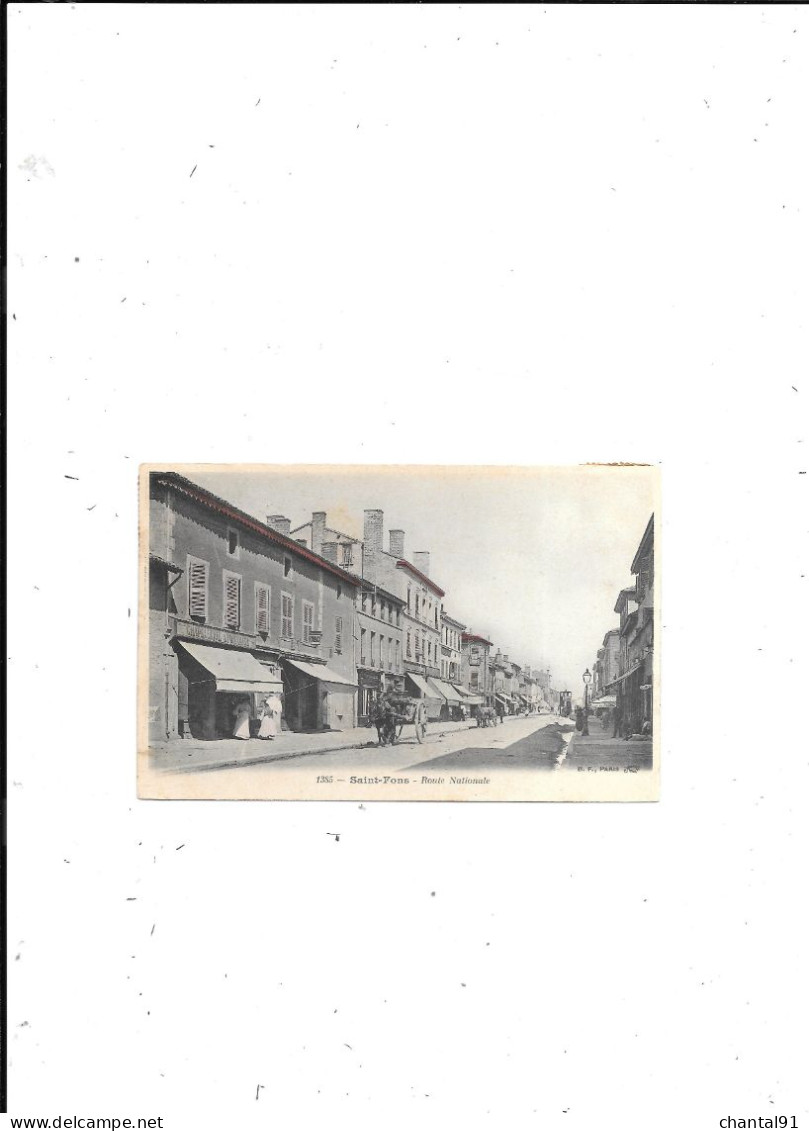 CARTE POSTALE 69 SAINT FONS ROUTE NATIONALE VOYAGEE - Other & Unclassified