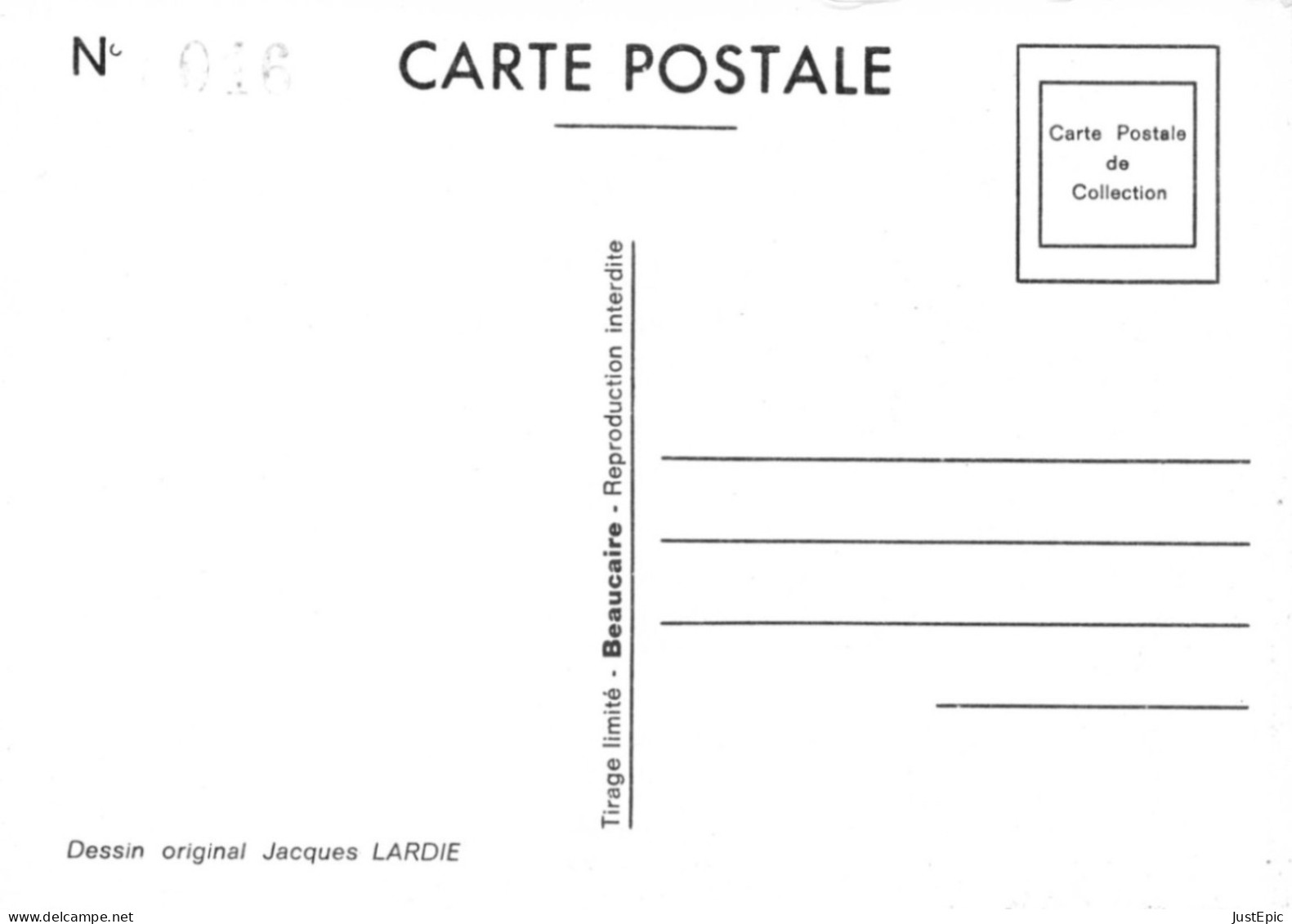 "LE F. SANS TABLIER EN RÉANIMATION" - LARDIE Jihel Tirage 85 Ex. Caricature Politique Yves Galland Franc-maçonnerie Cpm - Satirisch