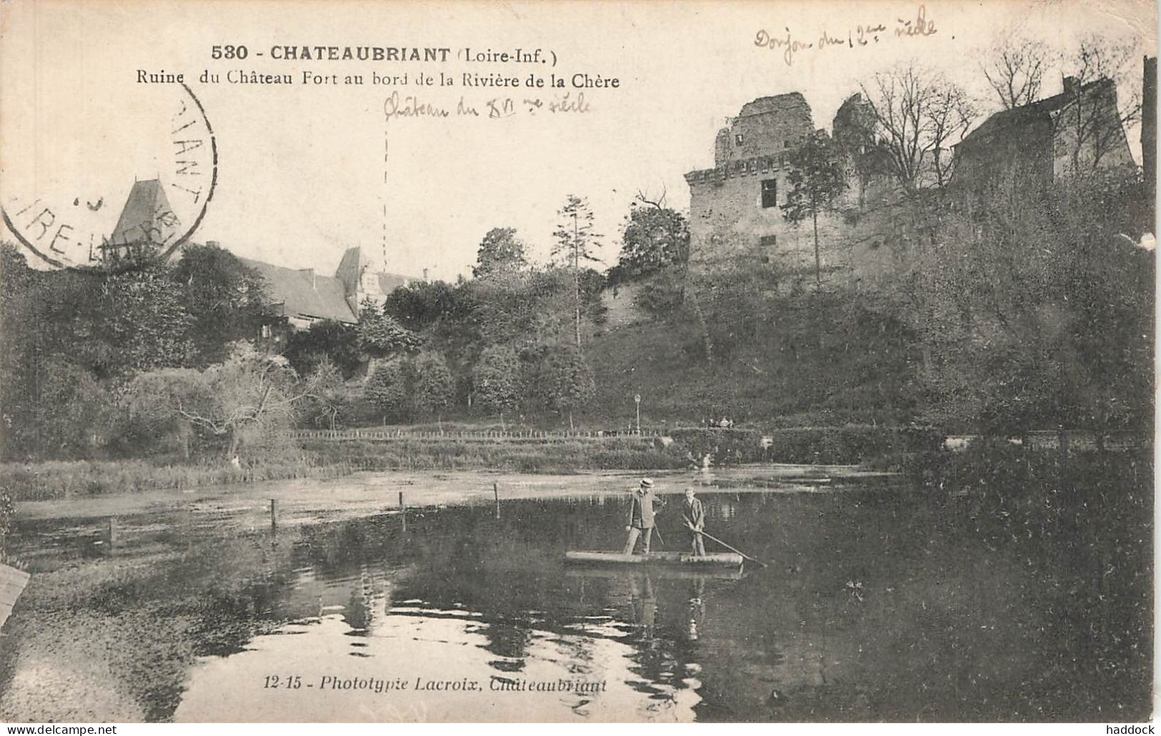 CHATEAUBRIANT : RUINE DU CHATEAU FORT AU BORD DE LA RIVIERE DE LA CHERE - Châteaubriant