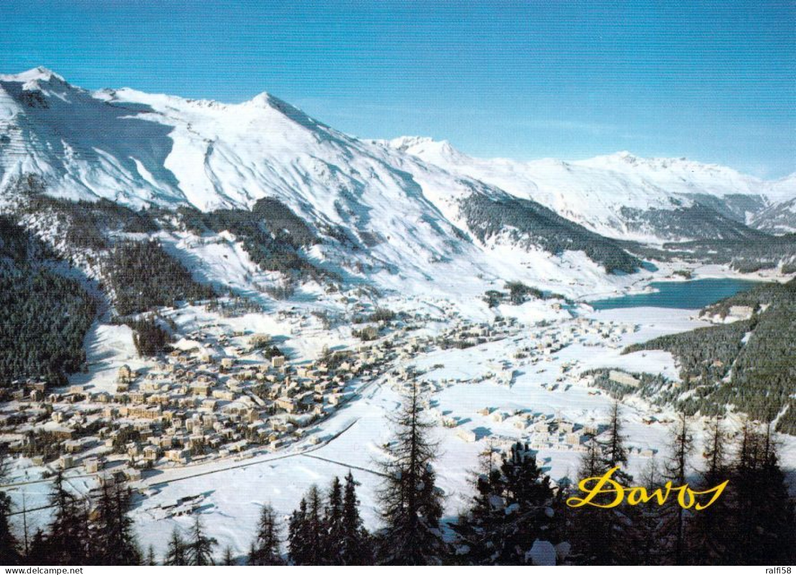 2 AK Schweiz * Blick Auf Davos - 2 Luftbildaufnahmen - Sommer Und Winter - Kanton Graubünden * - Davos