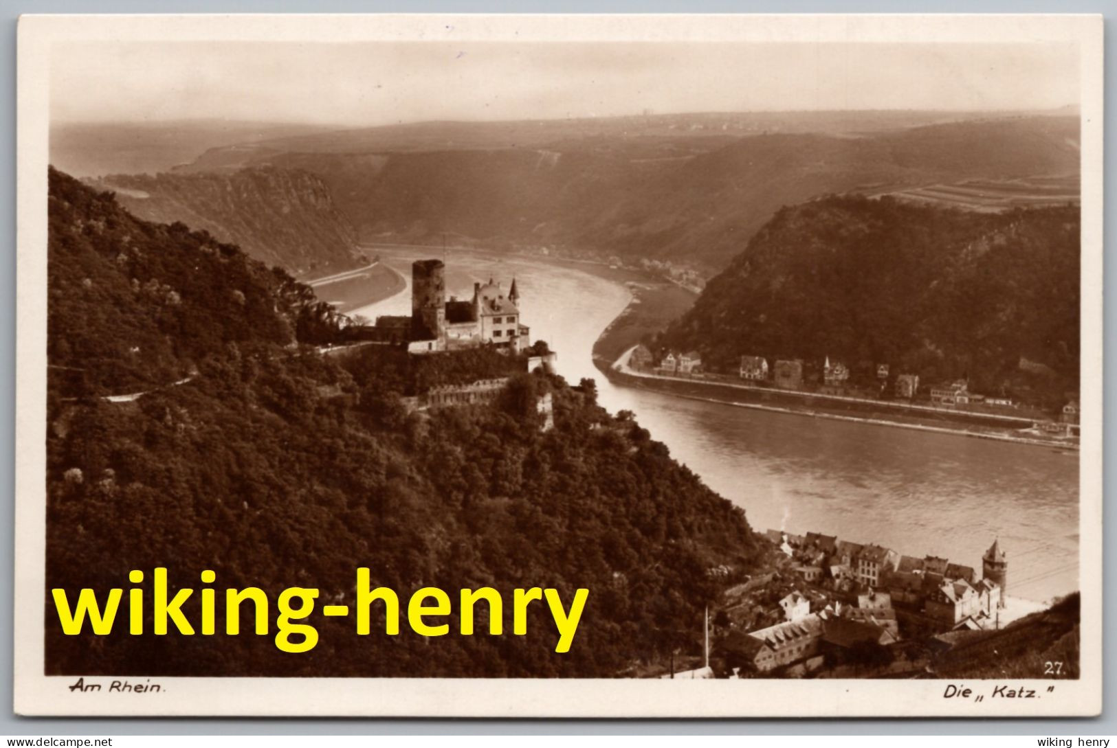 Sankt Goarshausen - S/w Burg Katz Am Rhein - Mit Stempel An Bord Des Dampfers Kaiserin Friedrich - Sonstige & Ohne Zuordnung