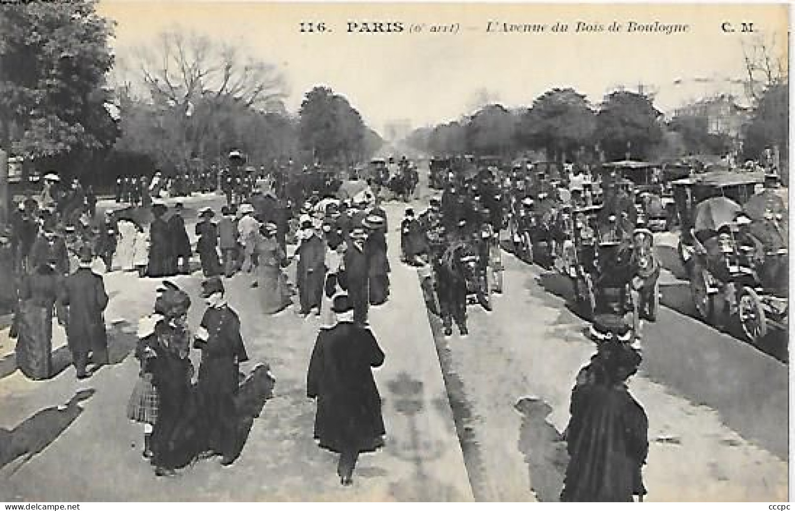 CPA Paris L'Avenue Du Bois De Boulogne - Distrito: 06