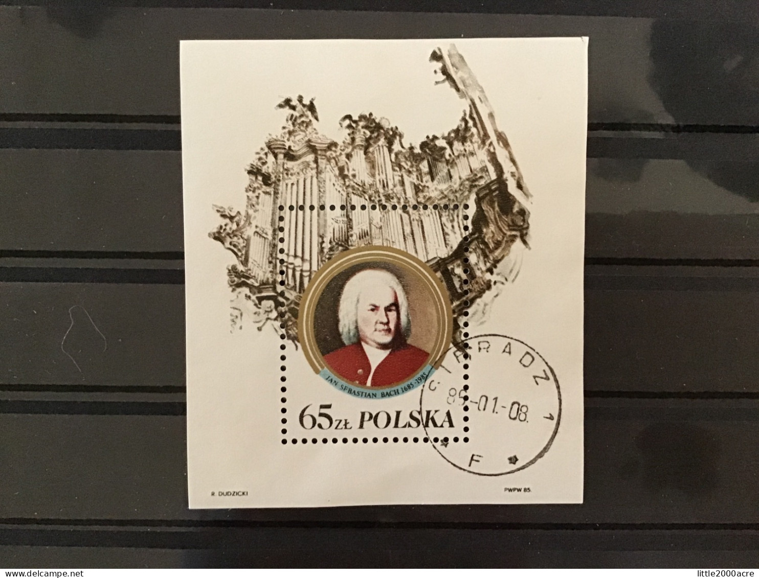 Poland 1985 300th Birth Anniversary Of J S Bach Used SG MS3025 Mi Bl97 - Blocks & Sheetlets & Panes