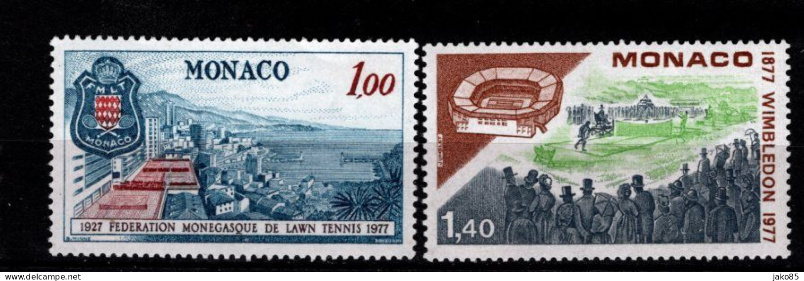 - MONACO - 1977 - YT N° 1121 / 1122 - ** - Tournois Tennis - Used Stamps