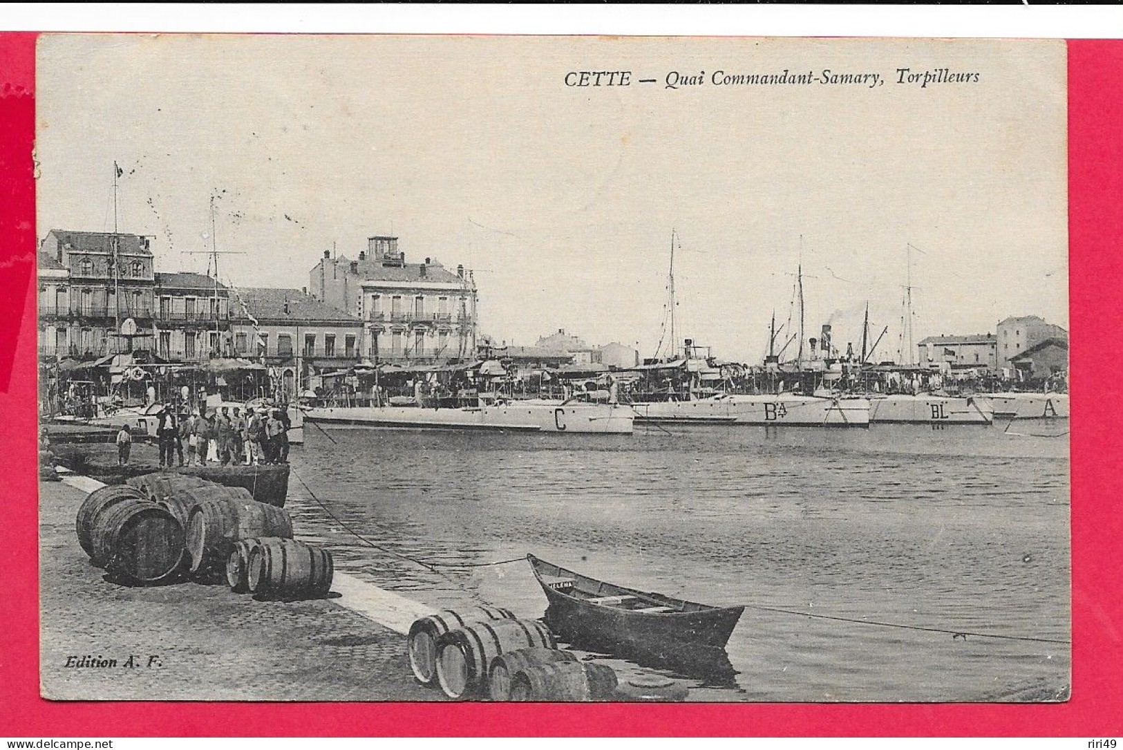 Cpa 34 CETTE,  Quai Commandant-Samary, Torpilleurs, 1910 Voyagée Divisé Voir Scanne Belle Carte, Militaire, Guerre, Port - Otros & Sin Clasificación