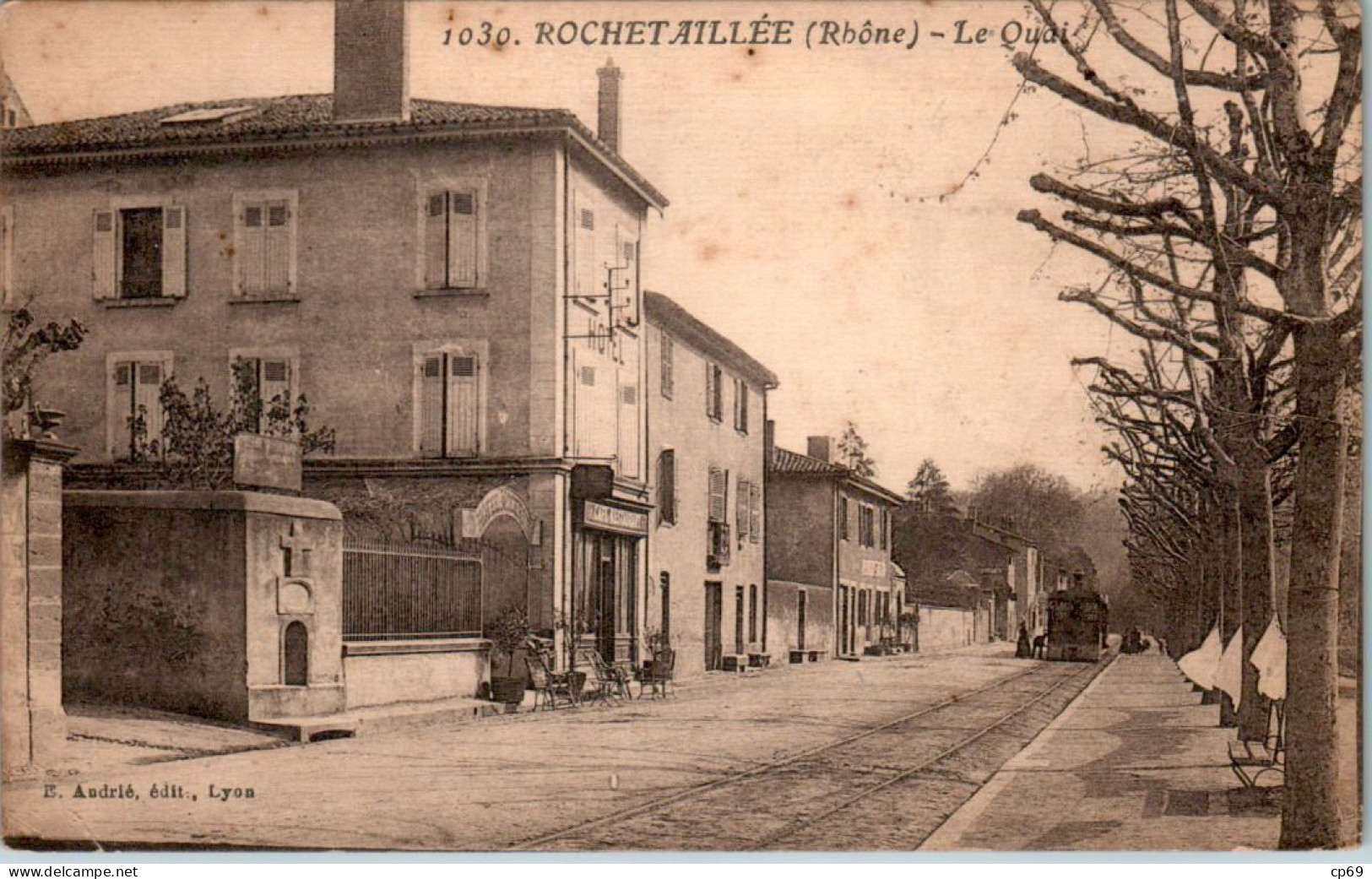 Rochetaillée-sur-Saône Canton De Neuville-sur-Saône Le Quai Tramway Rhône 69270 N°1030 Cpa Ecrite Au Dos En B.Etat - Other & Unclassified