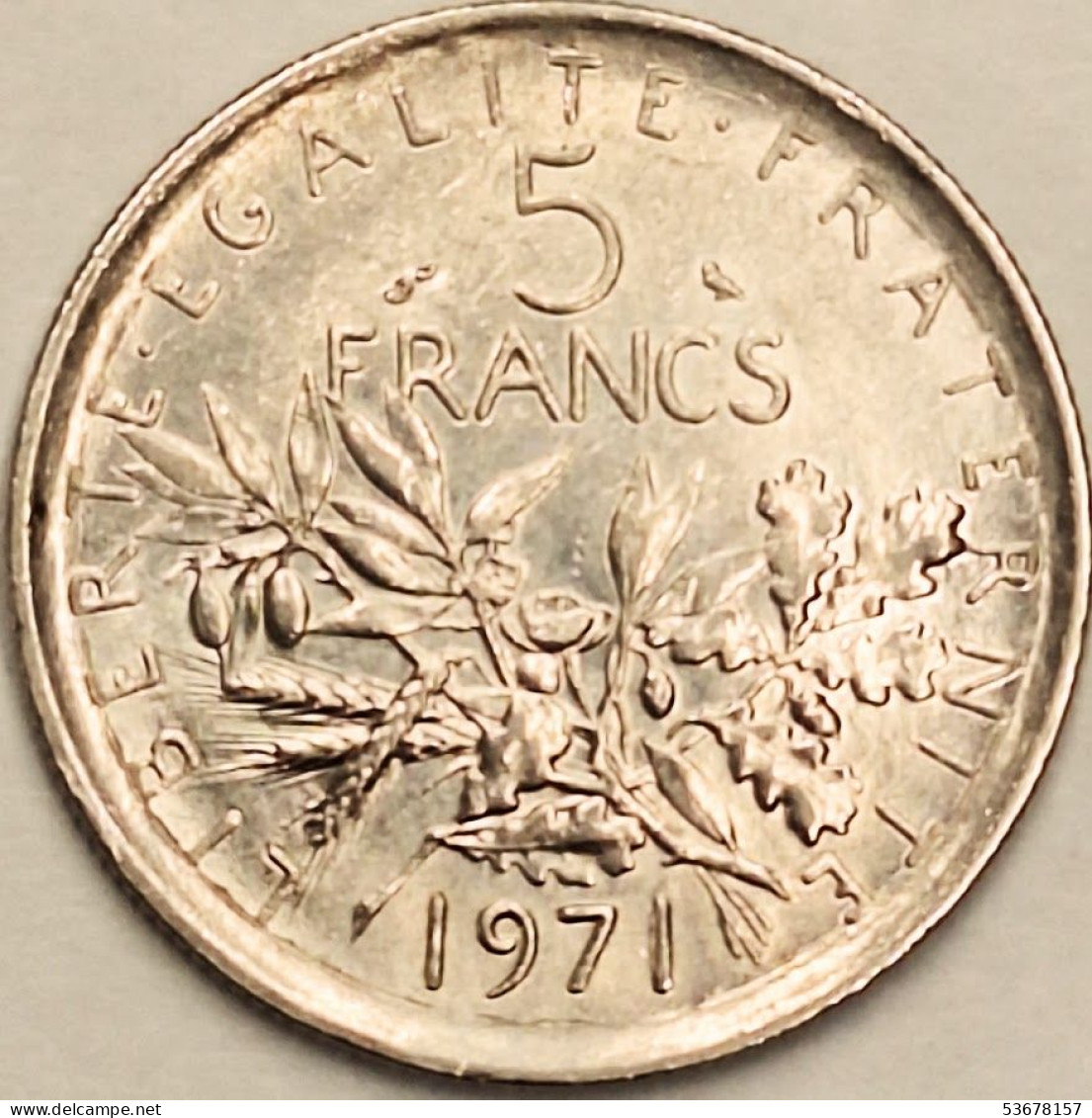 France - 5 Francs 1971, KM# 926a.1 (#4336) - 5 Francs