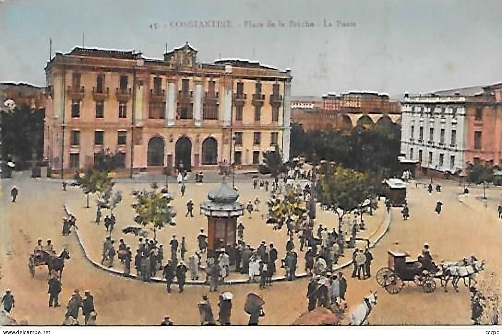 CPA Constantine Place De La Brêche - La Poste - Constantine