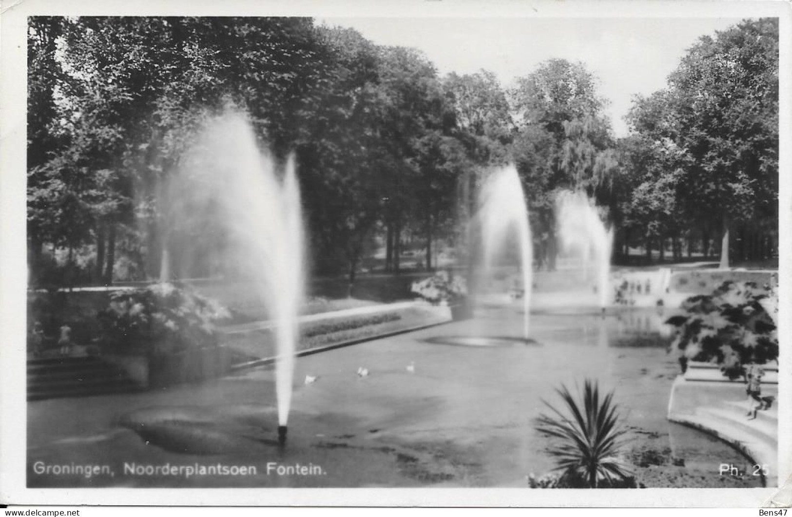 Groningen Vijver Noorder Plantsoen 27-1-1927 - Groningen