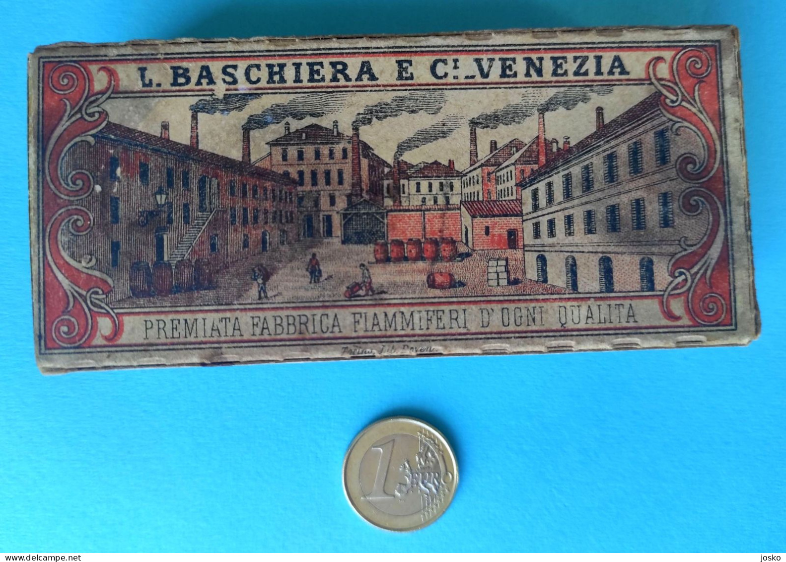 L. BASCHIERA E CI VENEZIA Italy Beautifull Old LITHO Kitchen Matchbox Matches Scatola Di Fiammiferi Italia Venice Italie - Zündholzschachteln