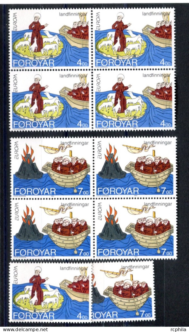 RC 27523 FEROE COTE 35€ N° 254 / 255 X 5 Ex EUROPA 1994 L'EUROPE ET LES DECOUVERTES NEUF ** MNH TB - 1994