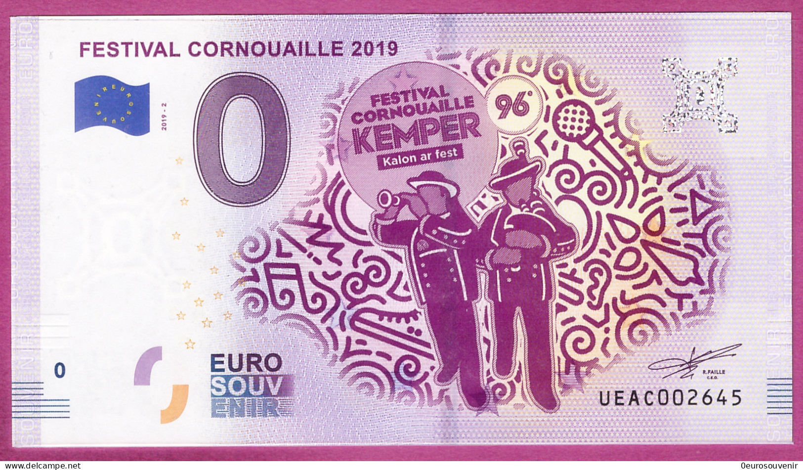 0-Euro UEAC 2019-2 FESTIVAL CORNOUAILLE 2019 - Essais Privés / Non-officiels